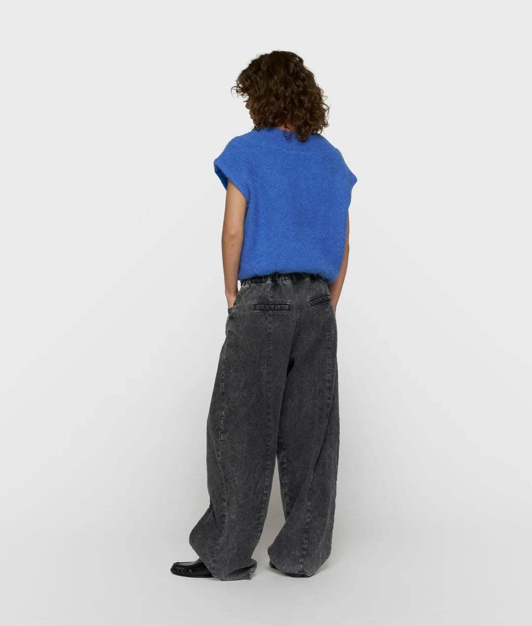 10DAYS | Balloon Hairy knit top - ultramarine