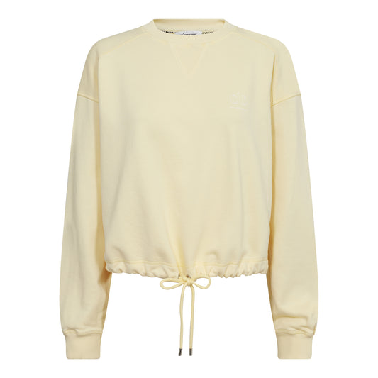 Co'couture | CleanCC Crop Tie Sweat PaleYellow