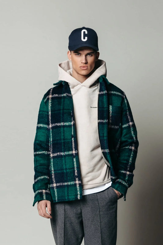 Colourful Rebel  Walker check shirt | Dark green