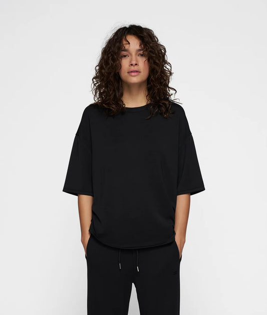 10Days | The Soft Scuba Tee - Zwart (25-757-9900)