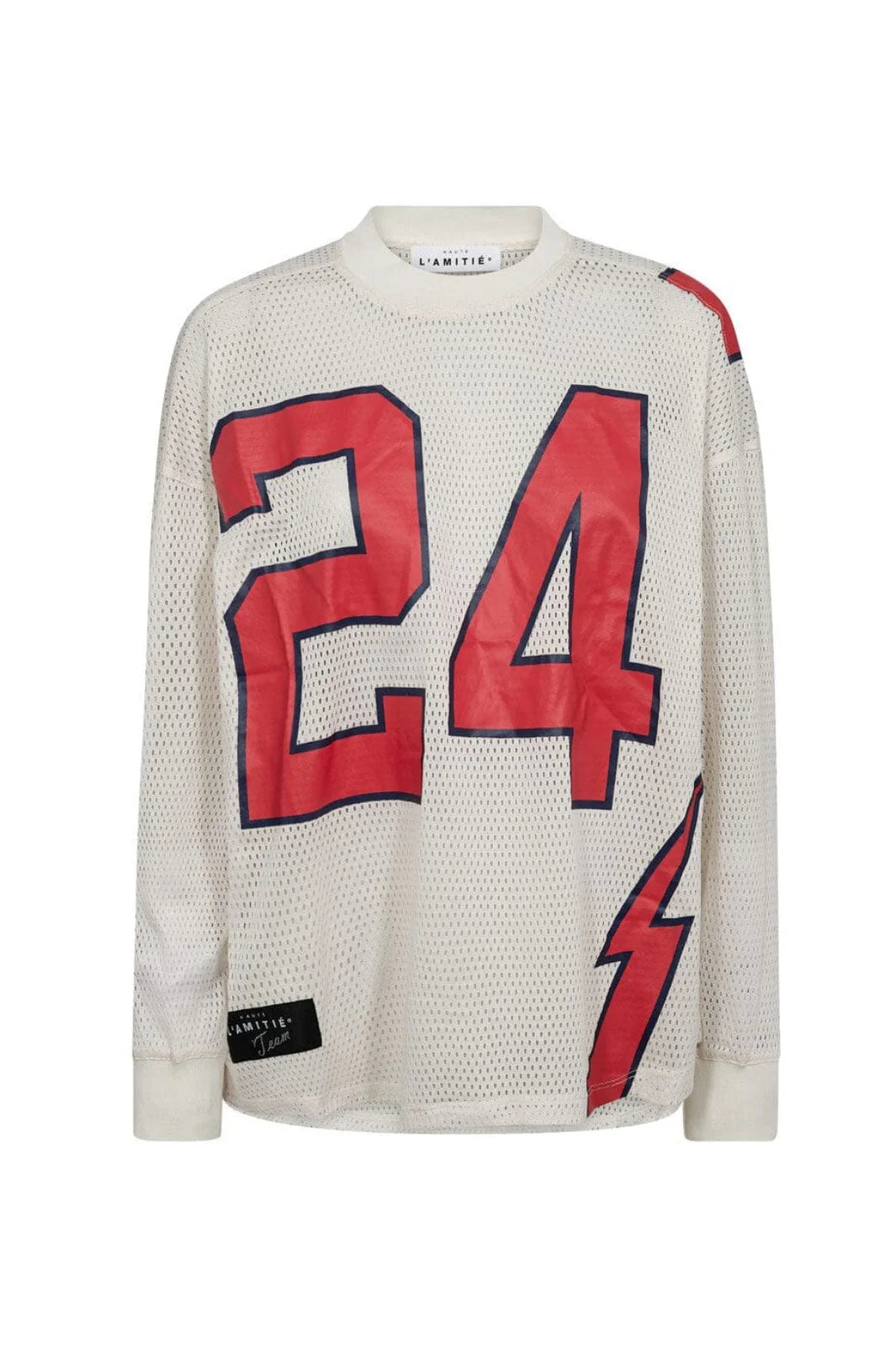 Haute L'Amitié | American Football Ls Tee - Pearl/Red (HL10049)