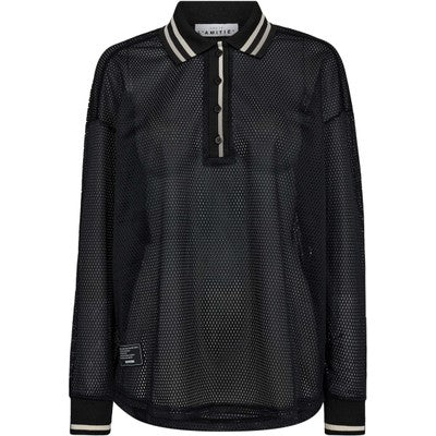 Haute L’Amitié | Drift Polo Blouse - Black HL10294