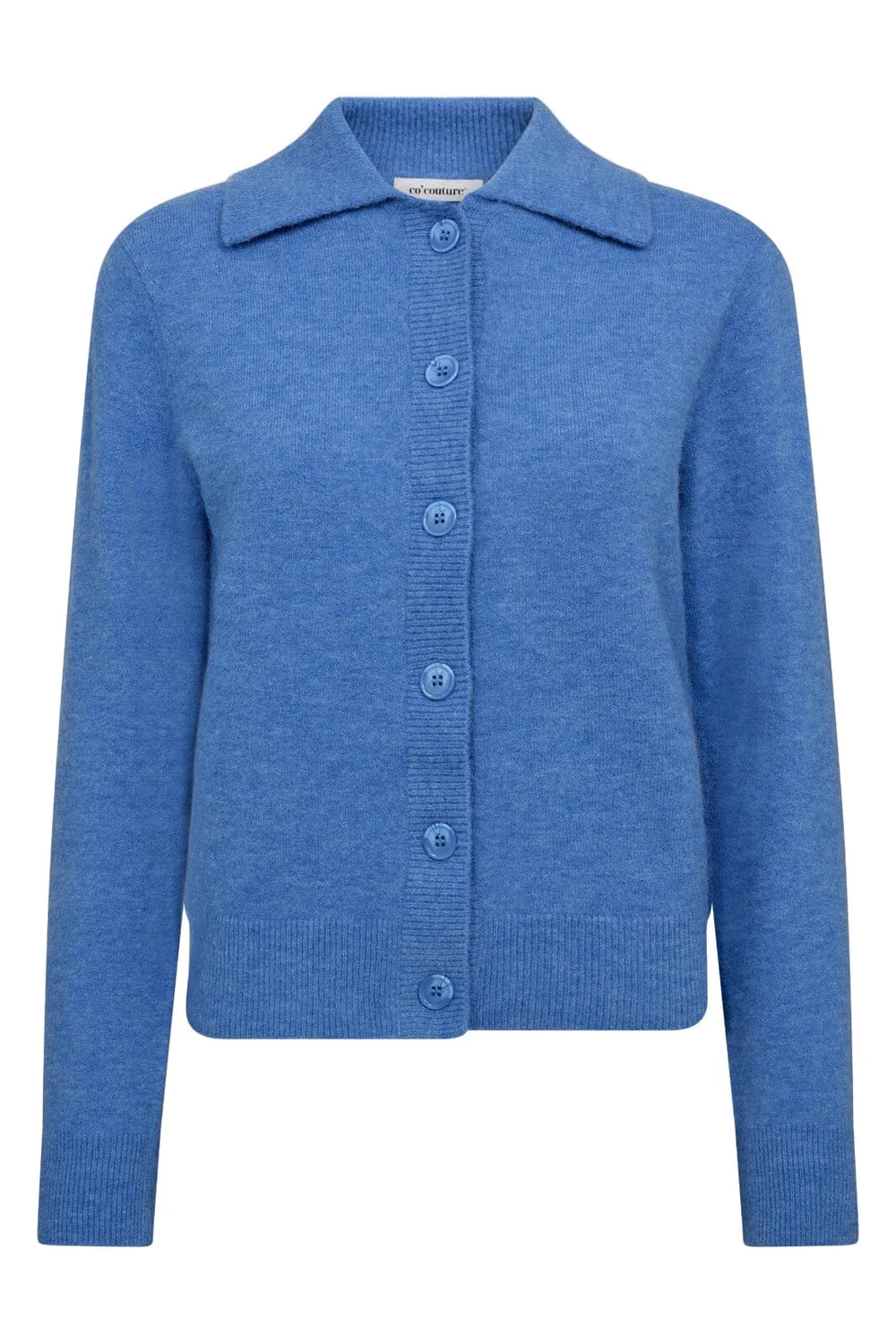 Co'Couture | Benal Collar Cardigan - Blue (32237)