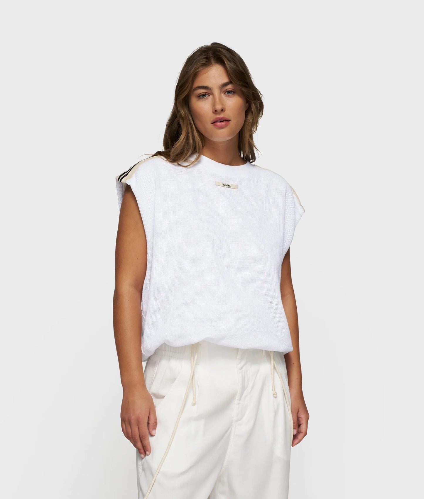 10DAYS | Mesh Baseball Tee 10 - White (20-742-5203)