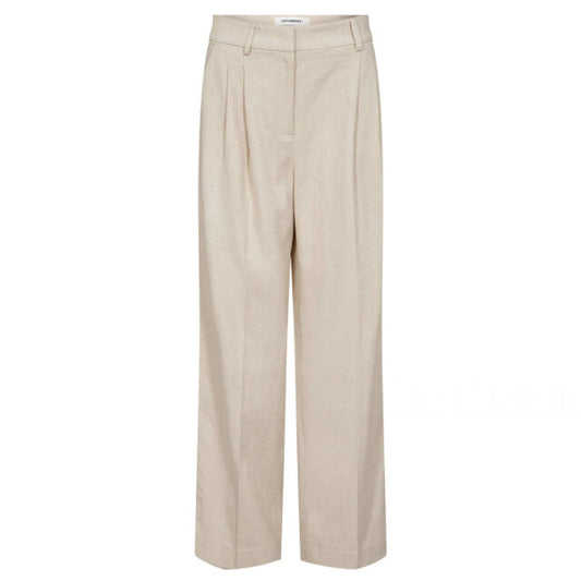 Co'Couture | LeenaCC Linen Pleat LL Pant - Bone (41064)