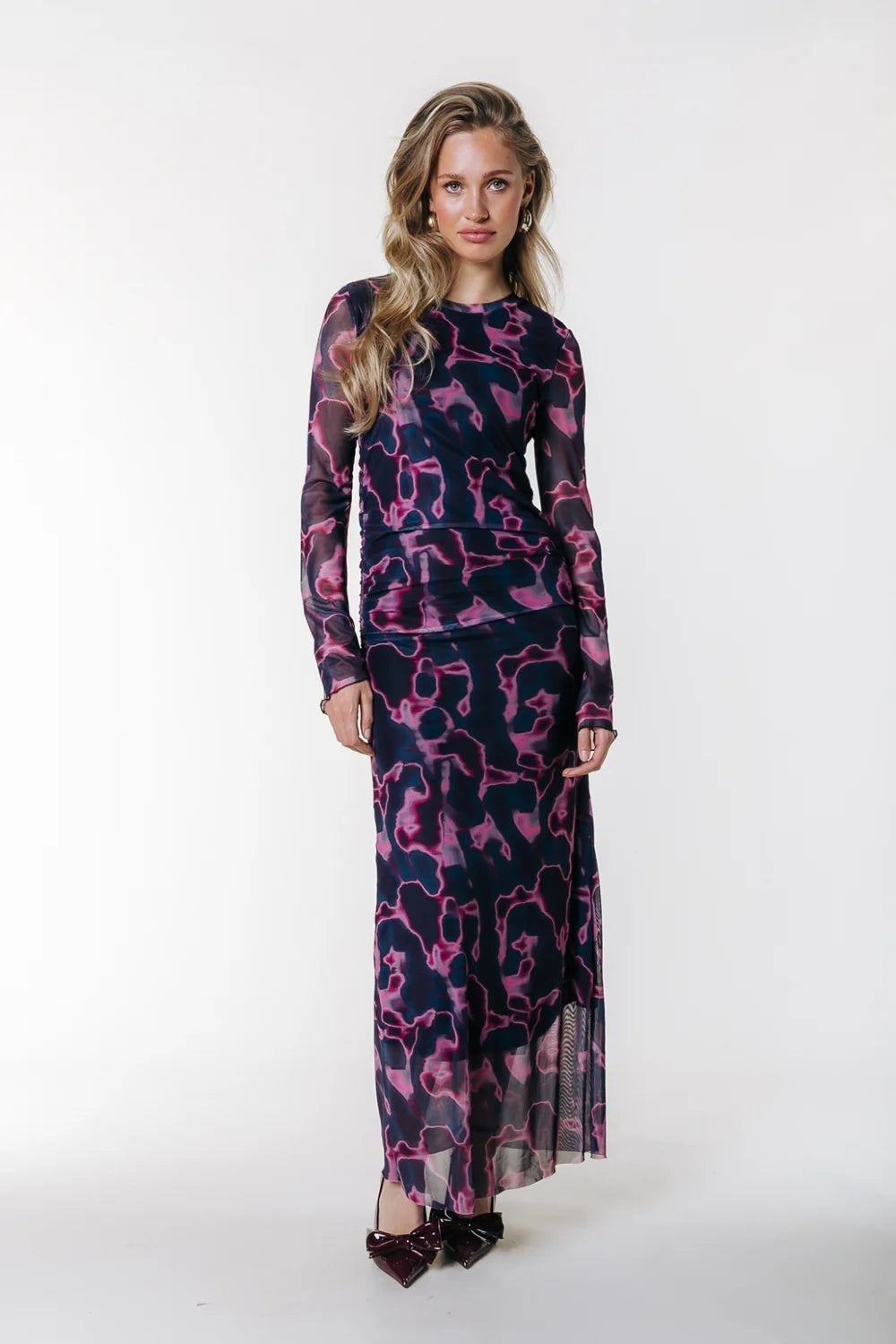 Colourful Rebel | Maude Swirl Mesh Dress - Multicolor
