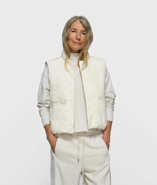 10Days | Padded Vest Monogram - Pearl (20-572-6201)