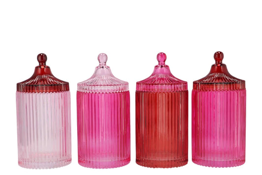 FÍ Woondecoratie | Bicolore Dutch Pink Jars Ass - 11X17CM