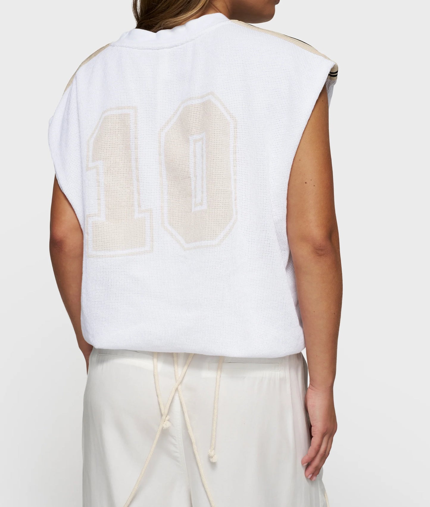 10DAYS | Mesh Baseball Tee 10 - White (20-742-5203)
