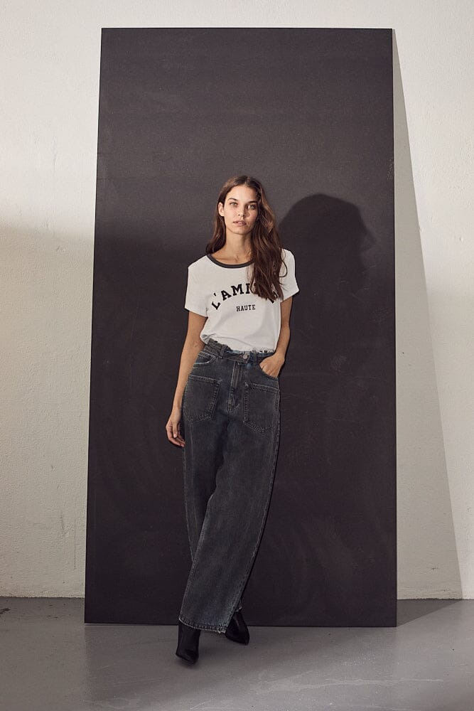 Haute L'Amitié | Flip Waist Pocket Tall Jeans - Black (HL10228)