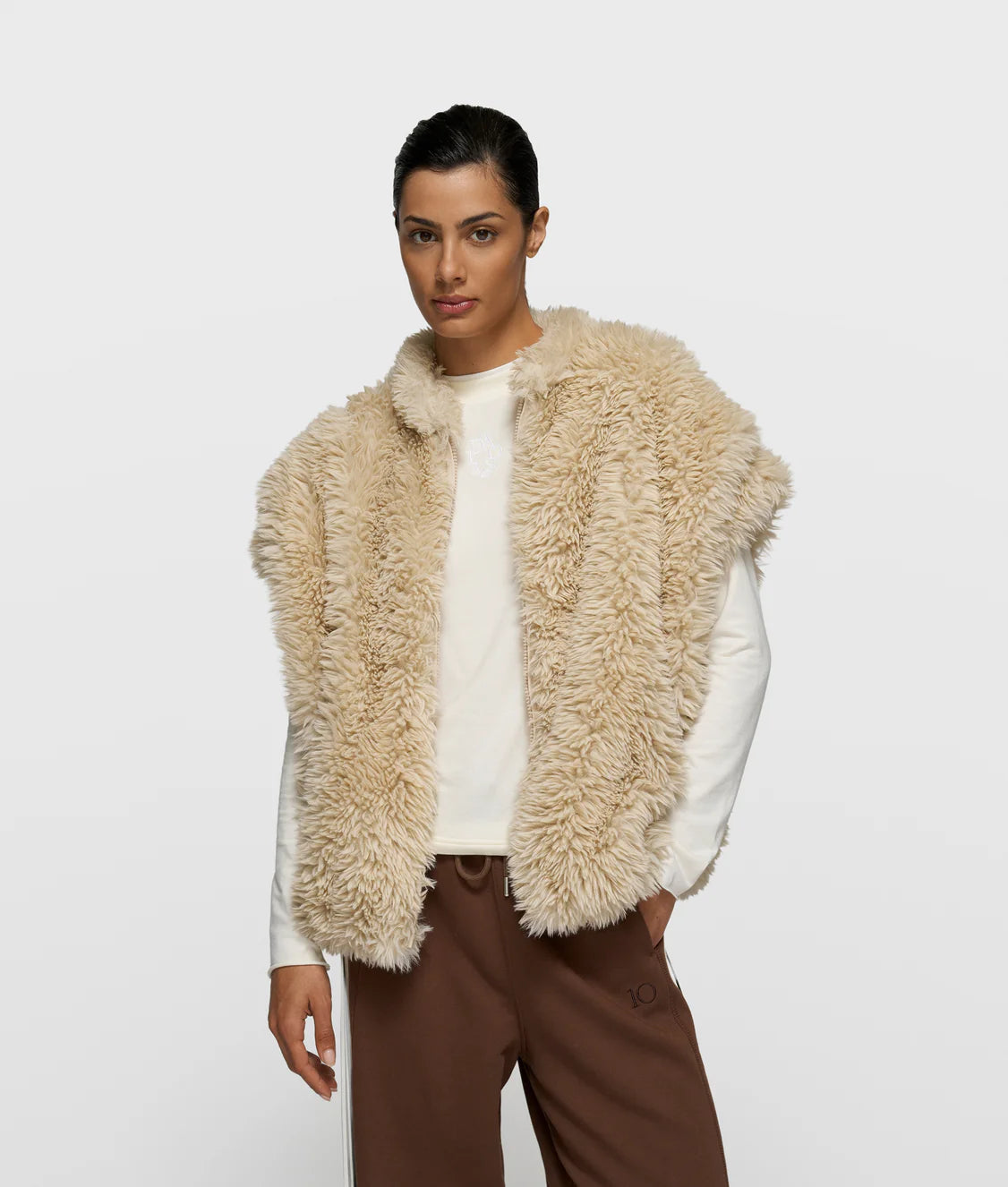 10Days | Fluffy Gilet - Pearl (20-503-6201)