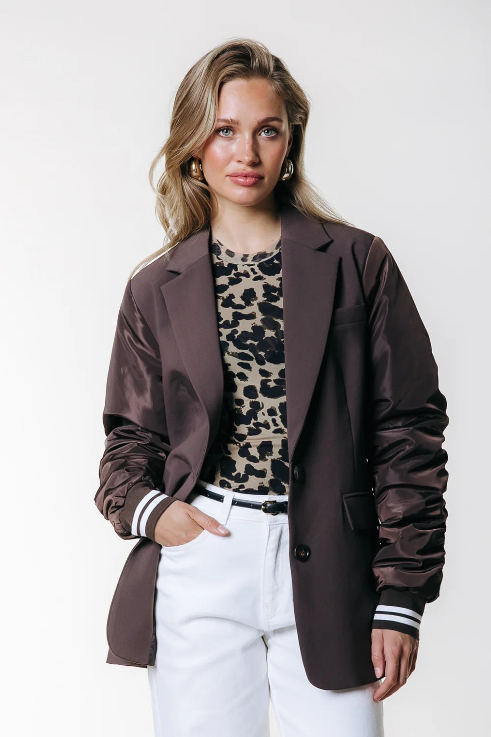 Colourful Rebel | Gemma Contrast Blazer - Bruin