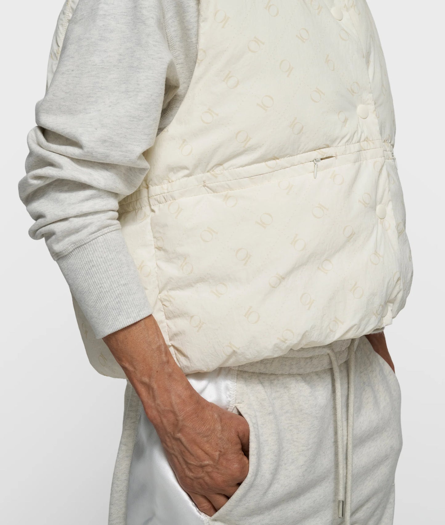 10Days | Padded Vest Monogram - Pearl (20-572-6201)