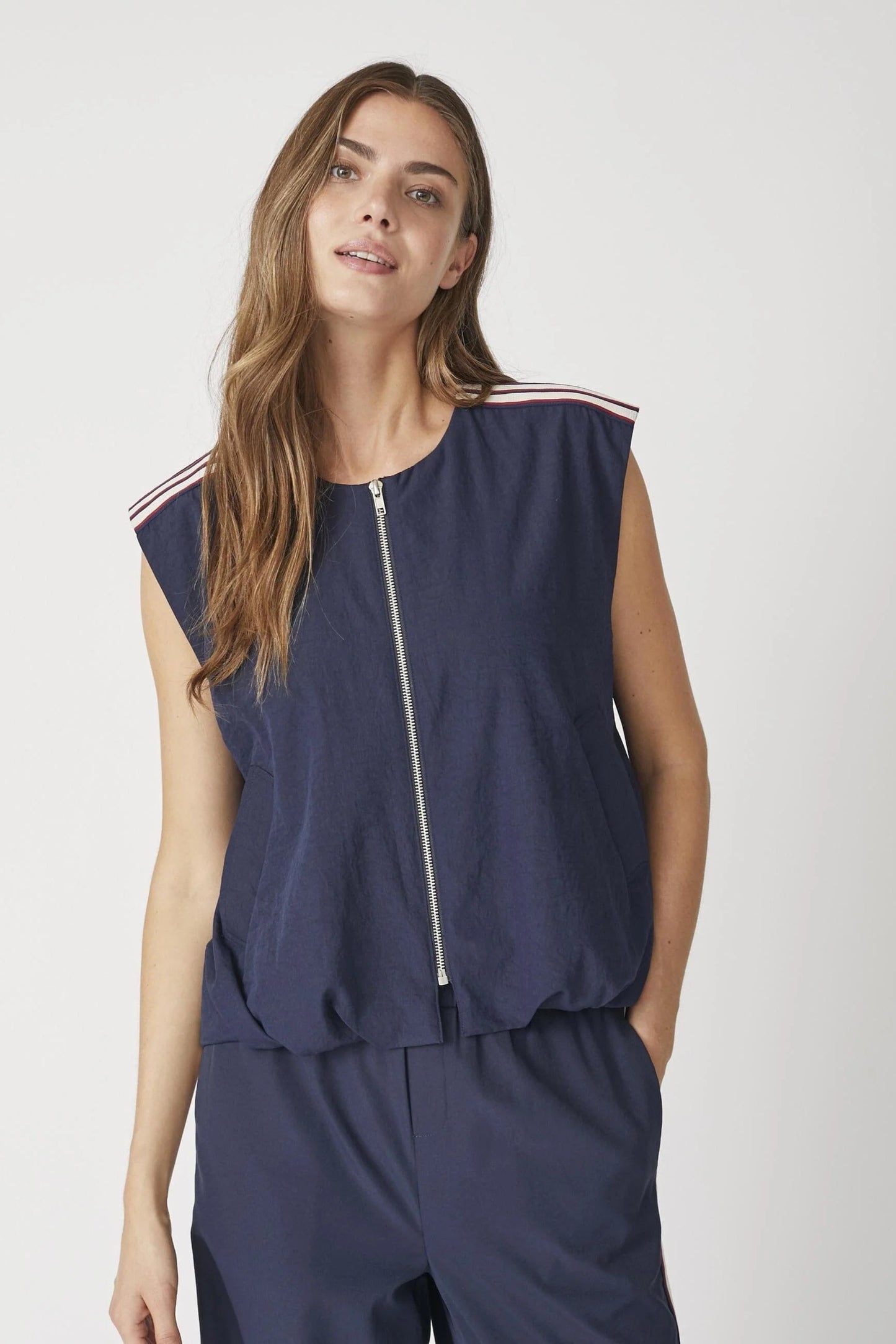 Co'Couture | Minguscc Balloon Vest - Navy (30358)