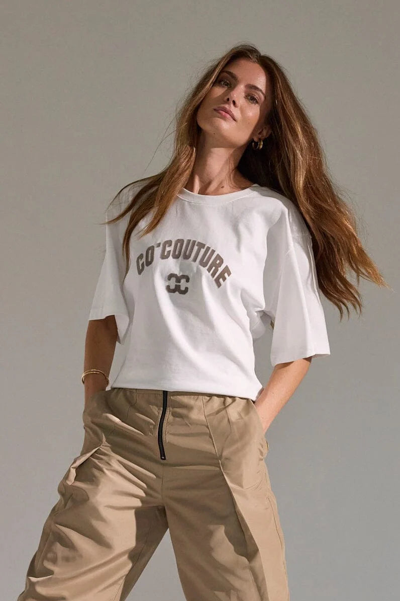 Co'Couture | ZengaCC Tee O-Neck - WhiteWalnut (40154)