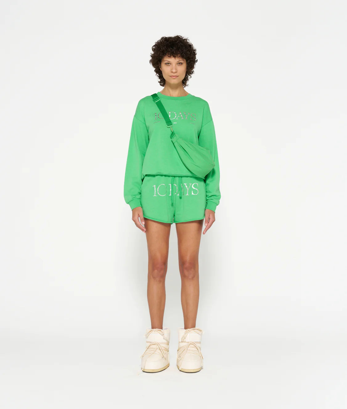 10Days | Logo Sweater Groen - 20-803-4201