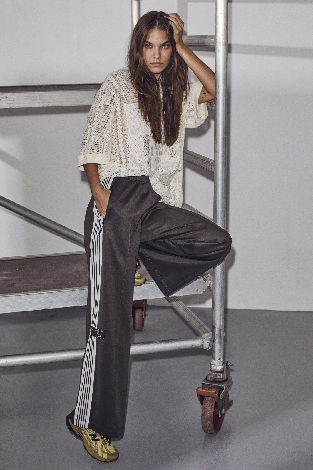 Haute L'Amitié | Baggy Track Tall Pants - Dark Grey (HL10018)