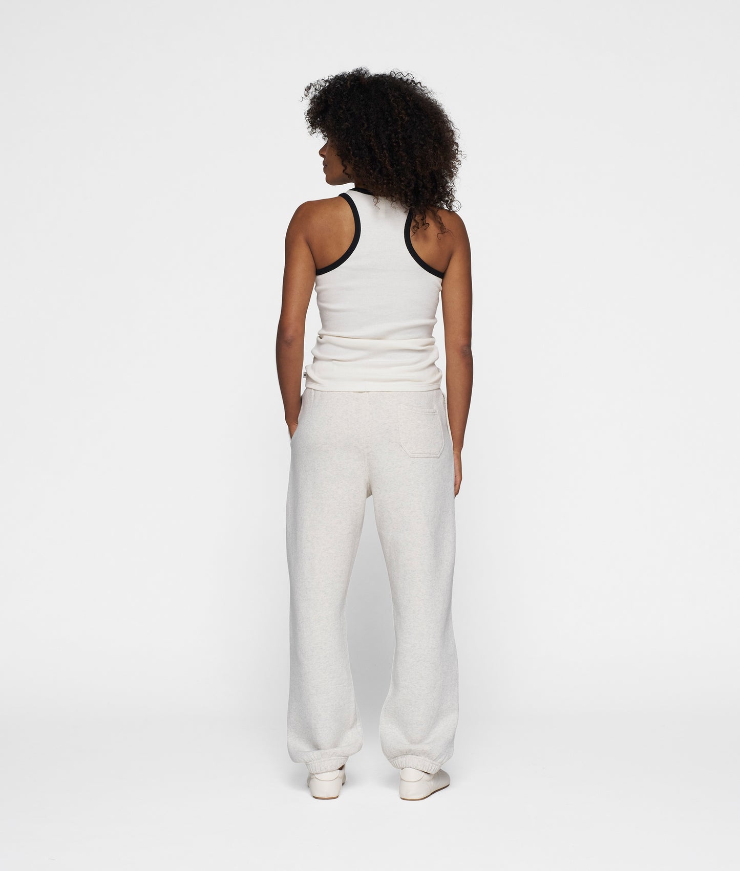 10Days | Tank Top Rib Contrast - Ecru (20-468-5201)