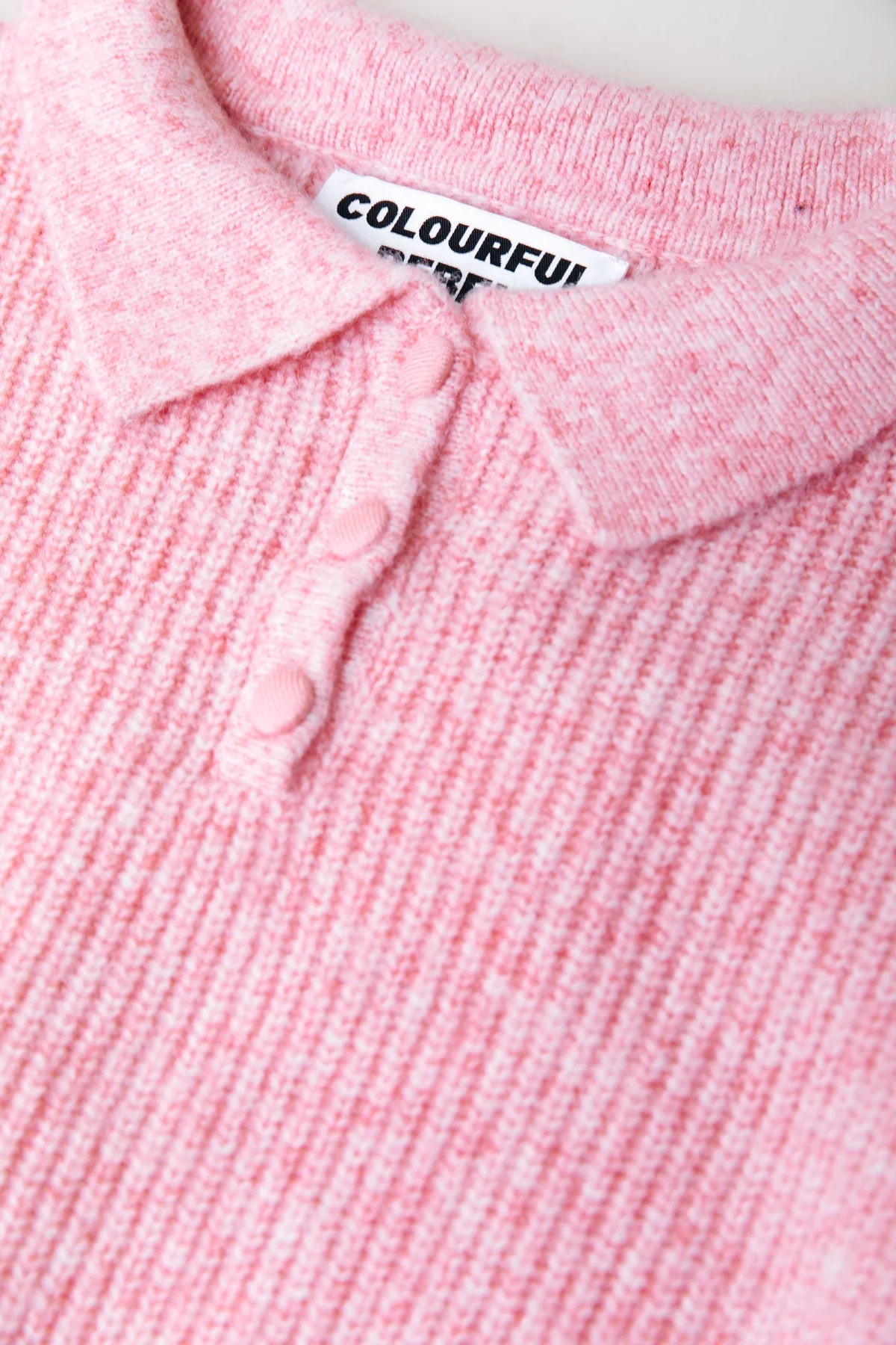 Colourful Rebel | Yfke Button Knit - Coral