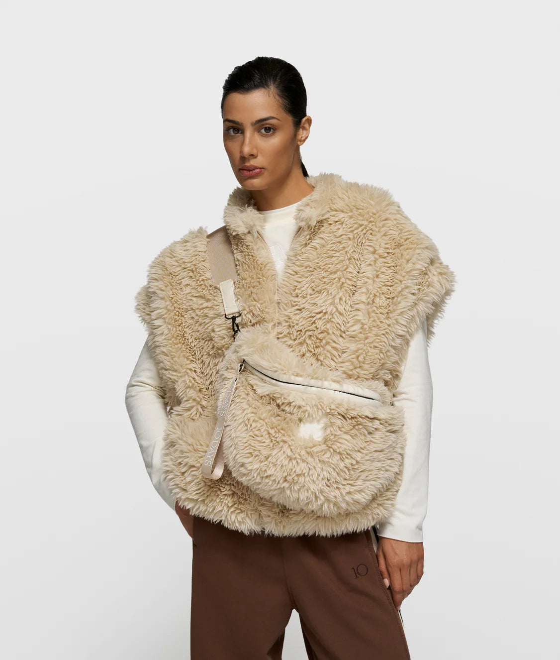 10Days | Fluffy Gilet - Pearl (20-503-6201)
