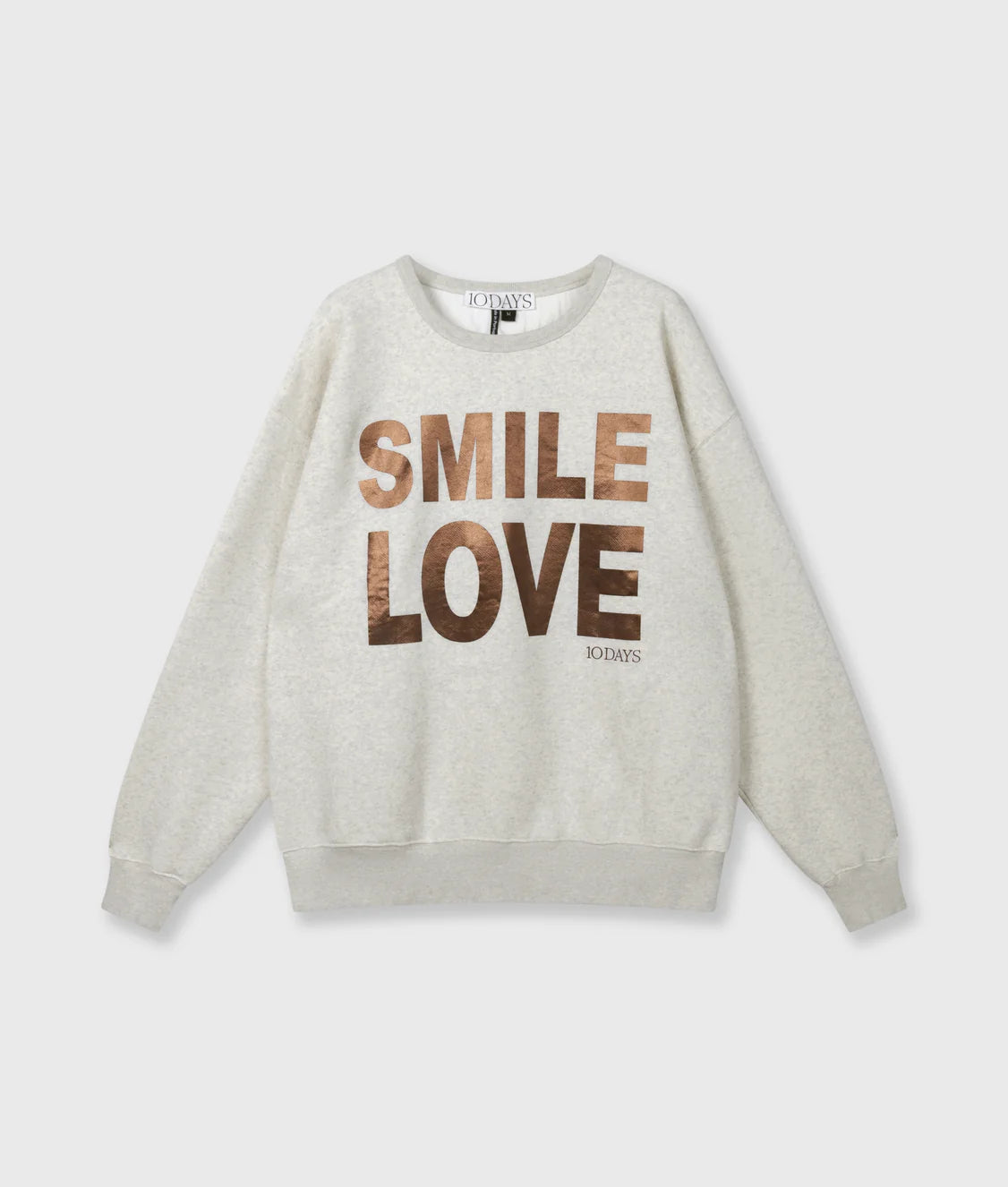10Days | Statement Sweater Smile Love - Soft White Melee (20-811-6201)