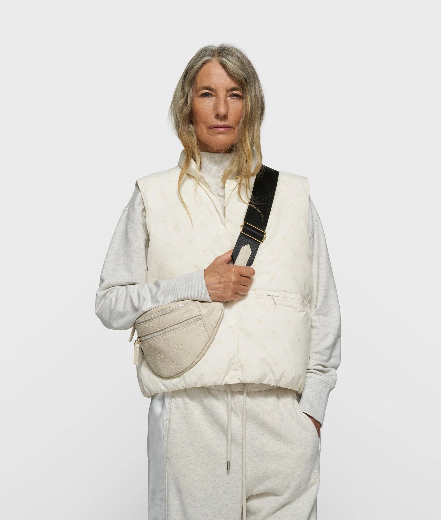 10Days | Padded Vest Monogram - Pearl (20-572-6201)