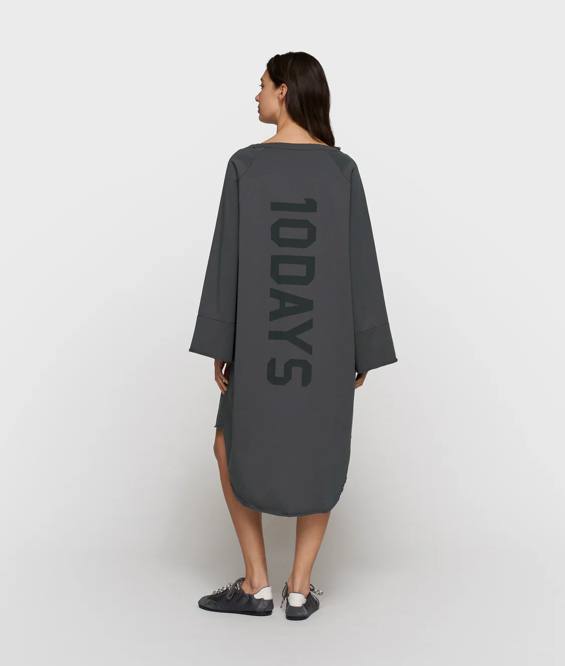 10DAYS | Jersey Logo Dress - Steel Blue (20-321-6202)