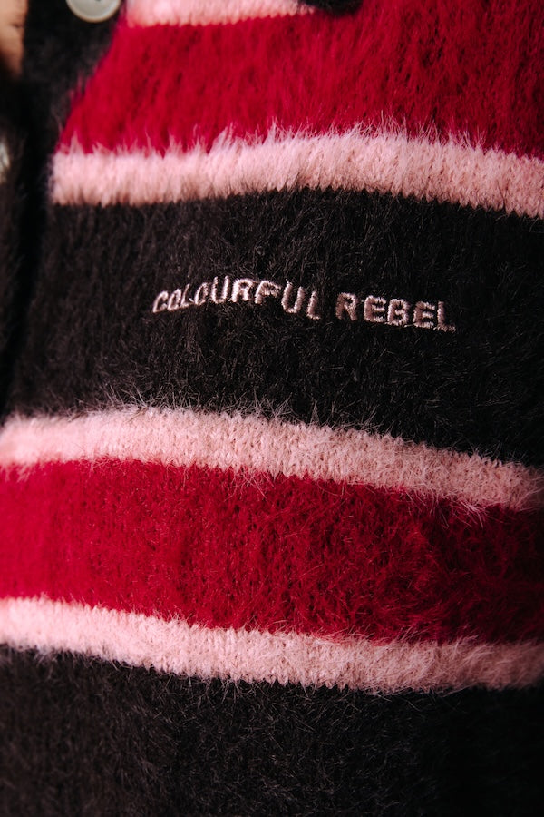 Colourful Rebel | Bobbi Stripe Knitted Polo Longsleeve