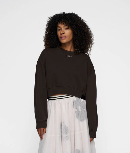 10DAYS | Cropped Sweater - 1023 Chocolate