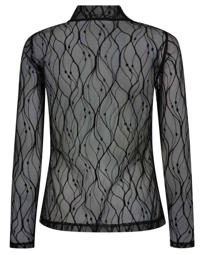 Co'Couture | MercyCC Mesh Turtleneck - Black