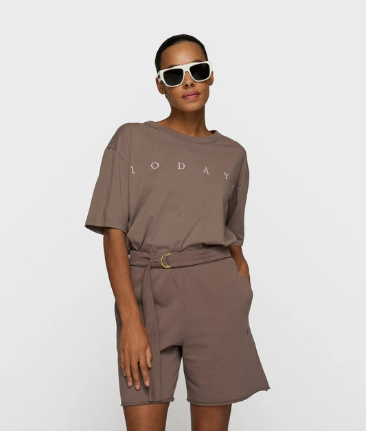 10DAYS | Short Sleeve Tee Logo - Moonrock (20-744-6202)