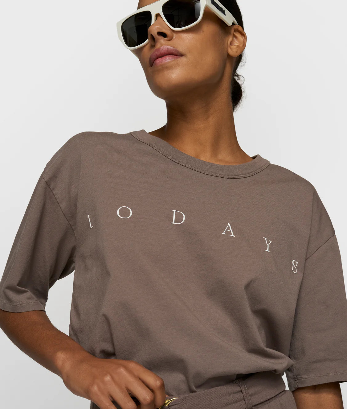 10DAYS | Short Sleeve Tee Logo - Moonrock (20-744-6202)