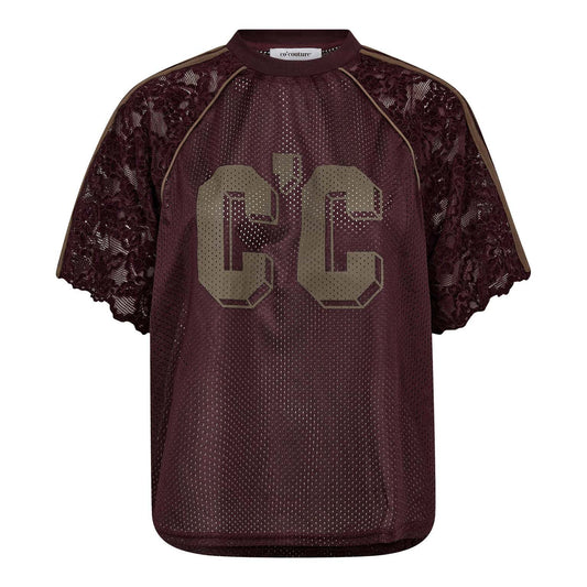 Co'Couture | Treycc Lace Tee - Walnut (45046)
