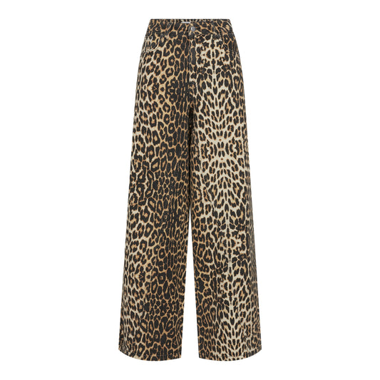 Co'Couture | LeoCC Denim Panel Long Pant – Khaki
