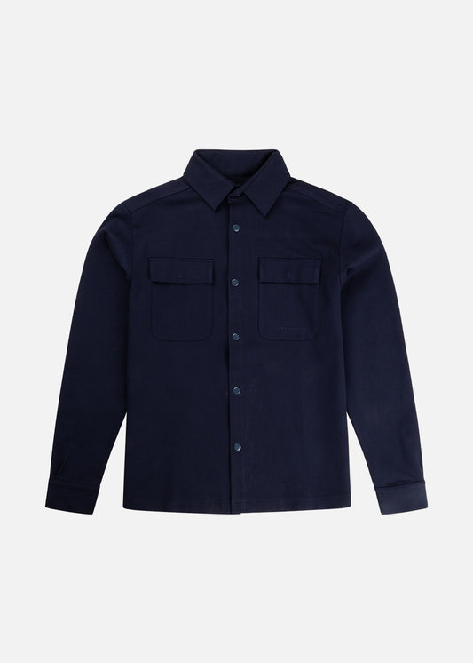 Off The Pitch | Smart Interlock Overshirt - Midnight Navy