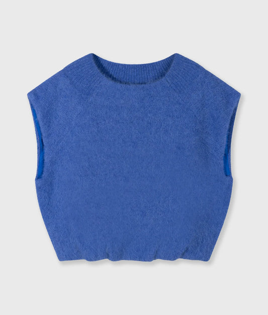 10DAYS | Balloon Hairy knit top - ultramarine