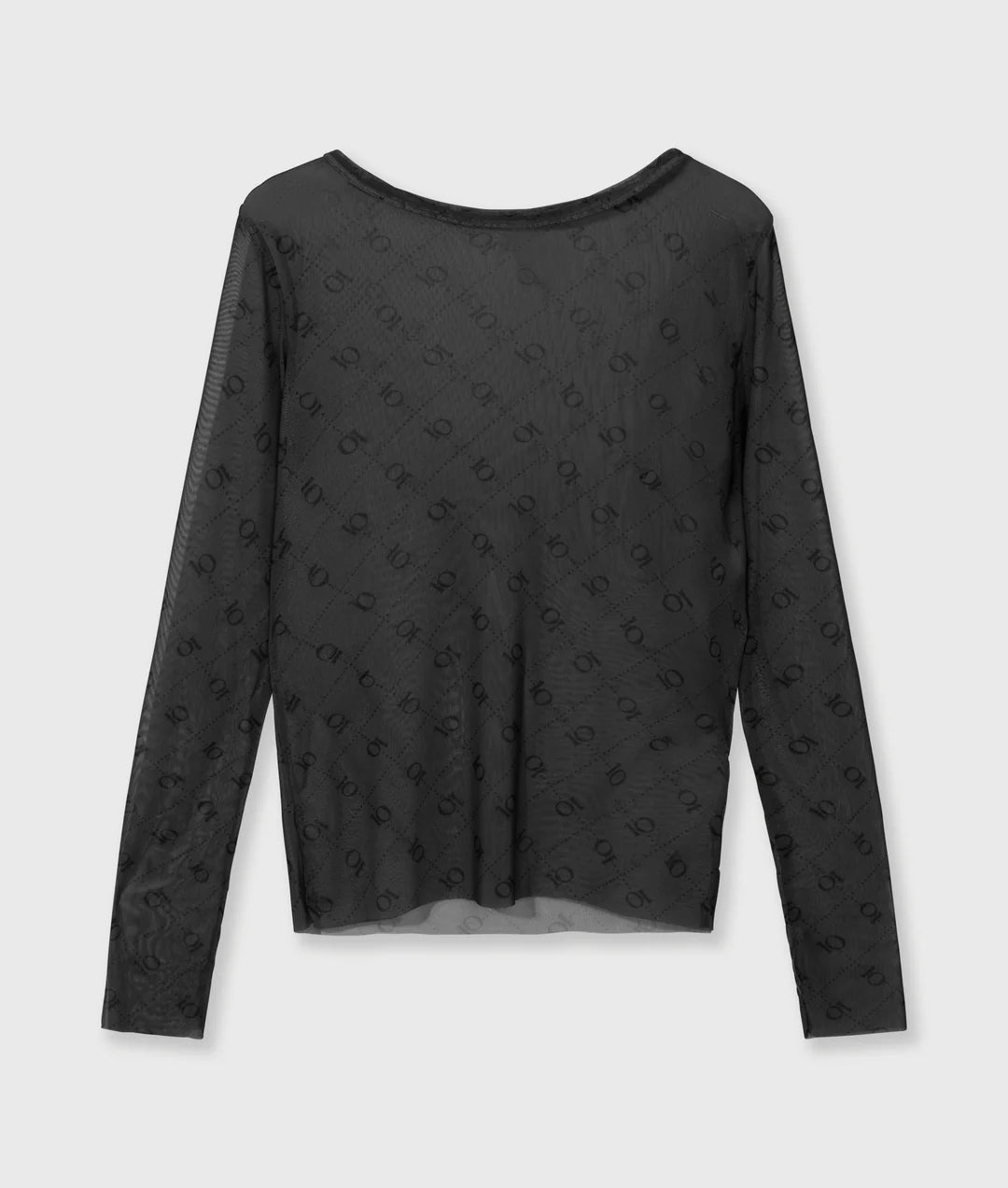 10DAYS | Mesh Long Sleeve monogram - Steel blue