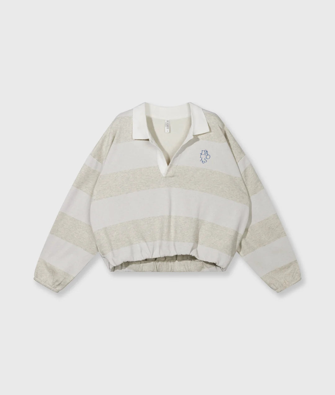 10DAYS | Balloon sweater stripes - soft white