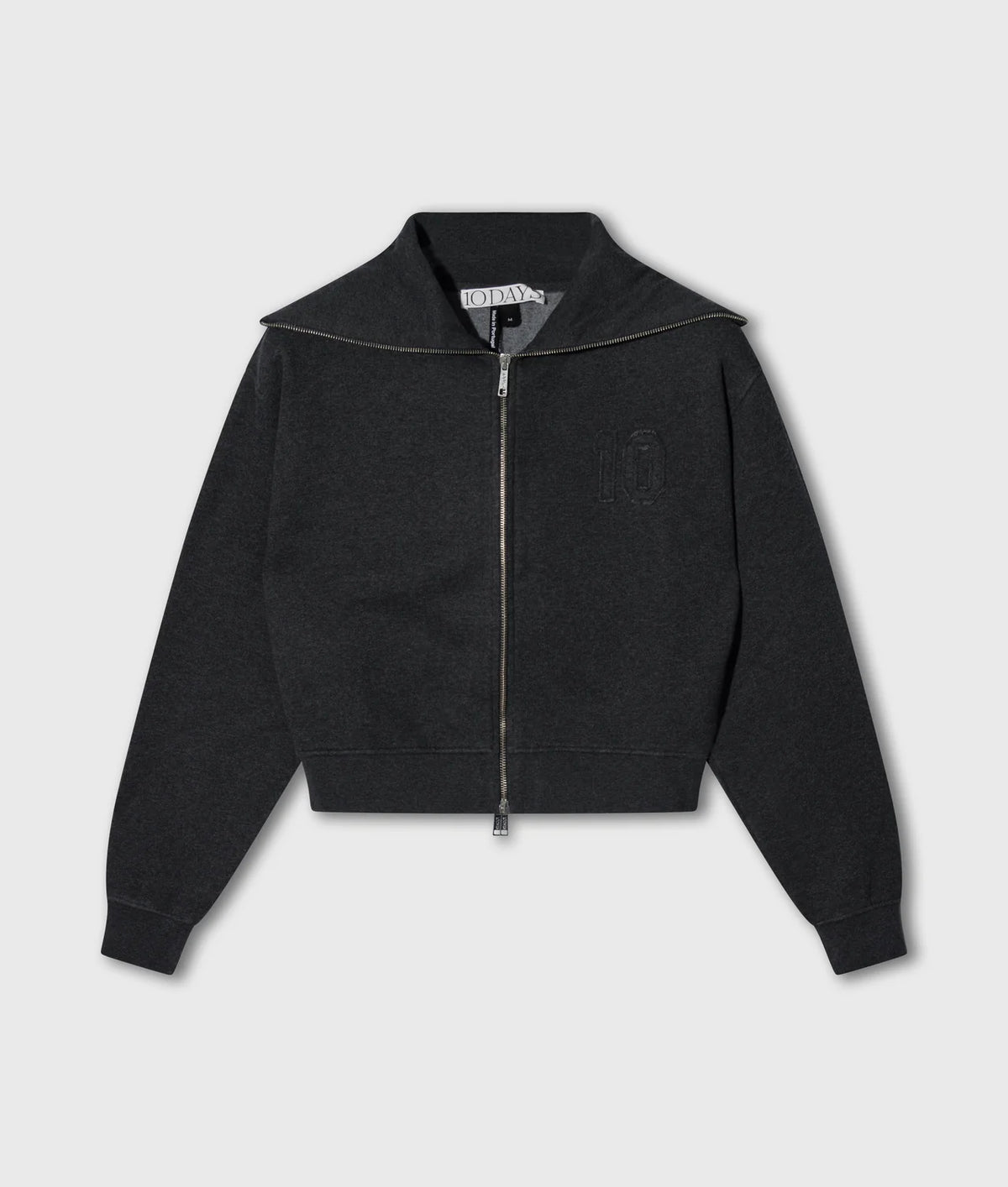 10DAYS | Zip Cardigan Fleece - Antra Melee