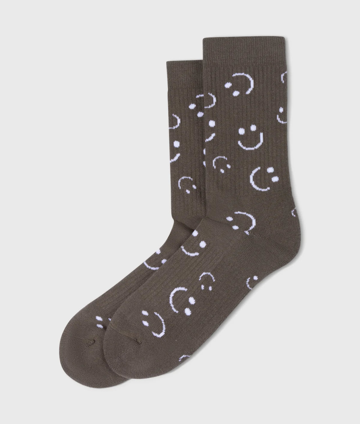 10DAYS | Long Socks All Over Smile - Brown Grey