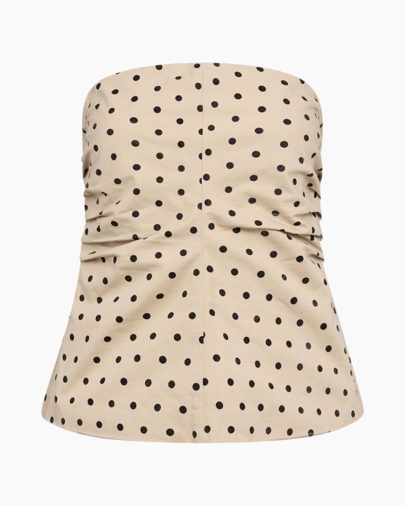 Co'Couture | DiddiCC Dot Corsage Top - Bone (45101)