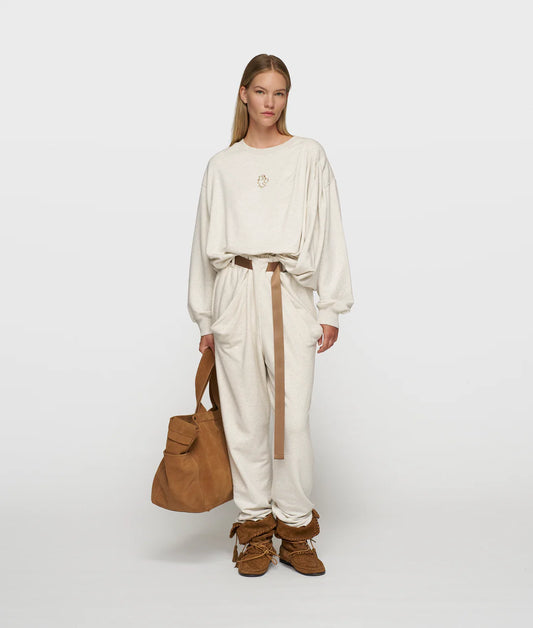 10DAYS | Pleated Belt Jogger - Soft White