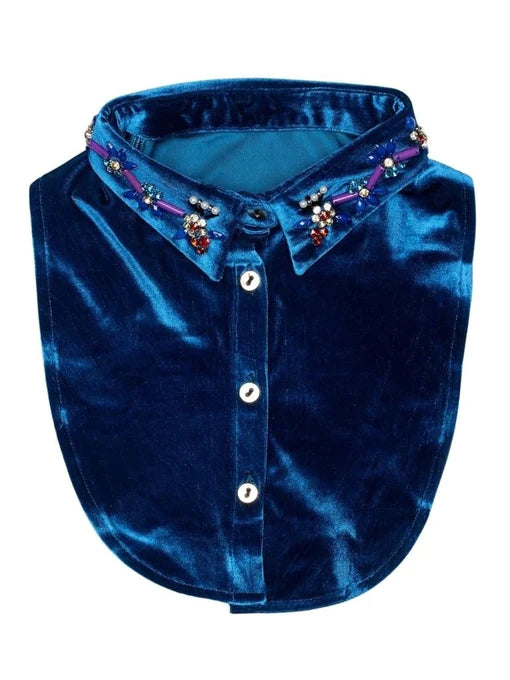 Pinned By K | Collar Kids Multi Velvet Flower - Blue