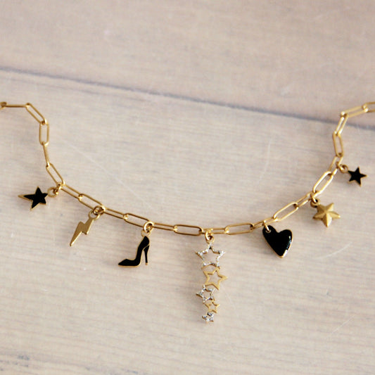 Bazou | Bedelketting 'Rockstar' - FW289