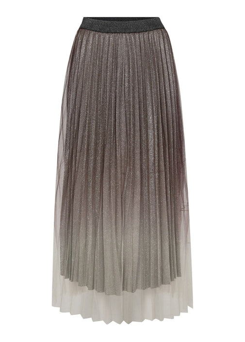 Co'couture | GlitterCC Plissé Skirt - Dark Brown (34211)