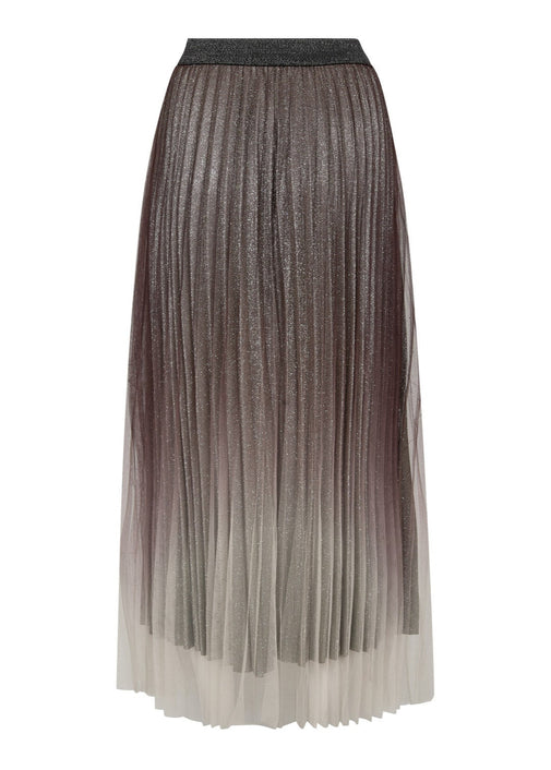 Co'couture | GlitterCC Plissé Skirt - Dark Brown (34211)
