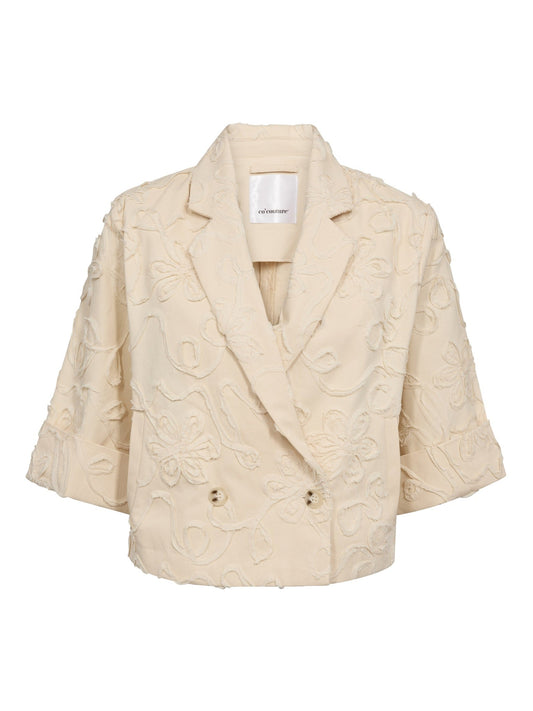 Co'Couture | EltonCC Flower Blazer - Bone (40047)