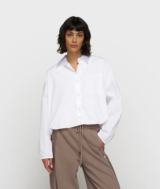 10DAYS | Cropped Smocking Blouse - White (20-400-5204)