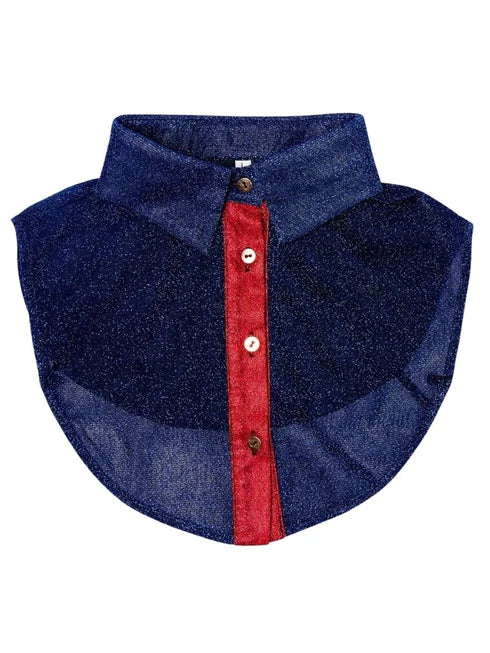 Pinned By K | Kraagje Glitter - Blauw/Rood