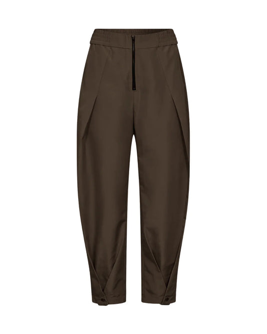 Co'couture | TriceCC Pleat LL Pant - Dark Brown